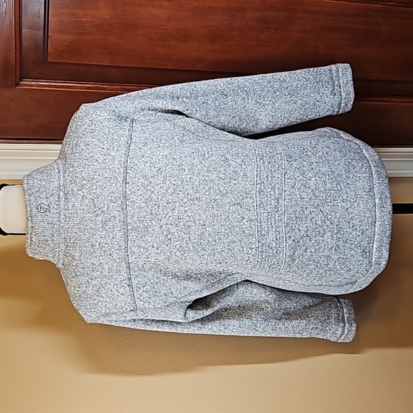 TALBOTS FLEECE MOCKNECK SWEATER COAT GRAY BUTTON DOWN SP PETITE POCKETS LIKE NEW - Picture 8 of 10